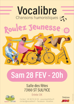 affiche spectacle samedi 28 février 2026 à 20h à la salle des fêtes de St Sulpice (73)